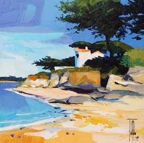 Painting, Un coin de plage, Pierrick Tual