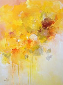 Pintura, Fleurs jaune d'or, Marianne Quinzin