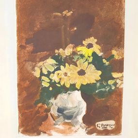 Drucke, Vase de fleurs jaunes, Georges Braque