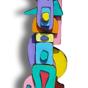 Sculpture, Big totem colors I, Thierry Corpet
