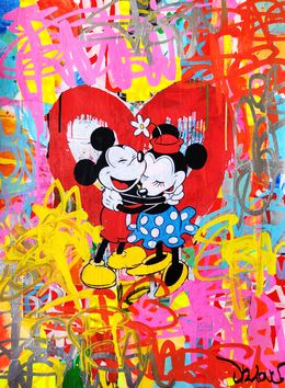 Peinture, MIckey and Minnie in love, Dr. Love