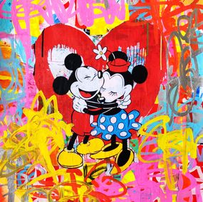 Painting, MIckey and Minnie in love, Dr. Love
