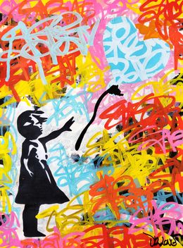 Painting, Love street (a tribute to Banksy), Dr. Love
