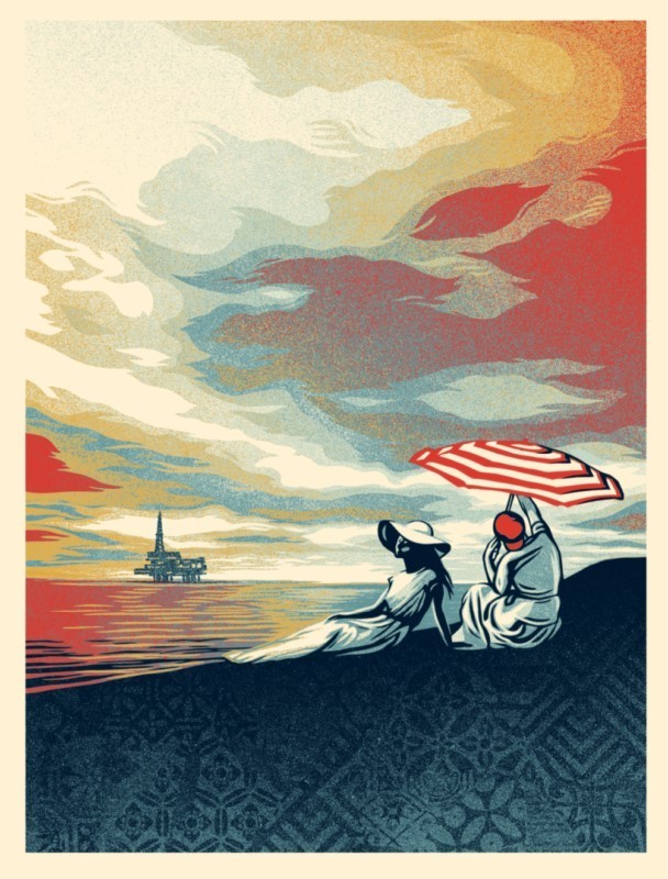 Shepard Fairey (Obey), Bliss at the Cliff's Edge Shepard Fairey (Obey), Bliss at the Cliff's Edge