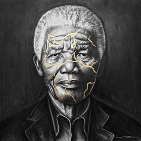 Dessin, Mandela - Resilience, Noir Artist
