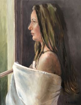 Peinture, La jeune fille à la fenêtre, Anne Horlaville