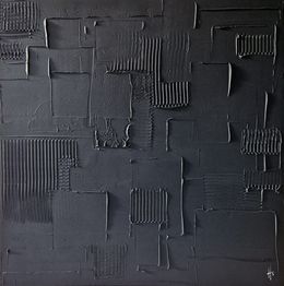 Gemälde, Monochrome noir 5C, Sandrine Hartmann