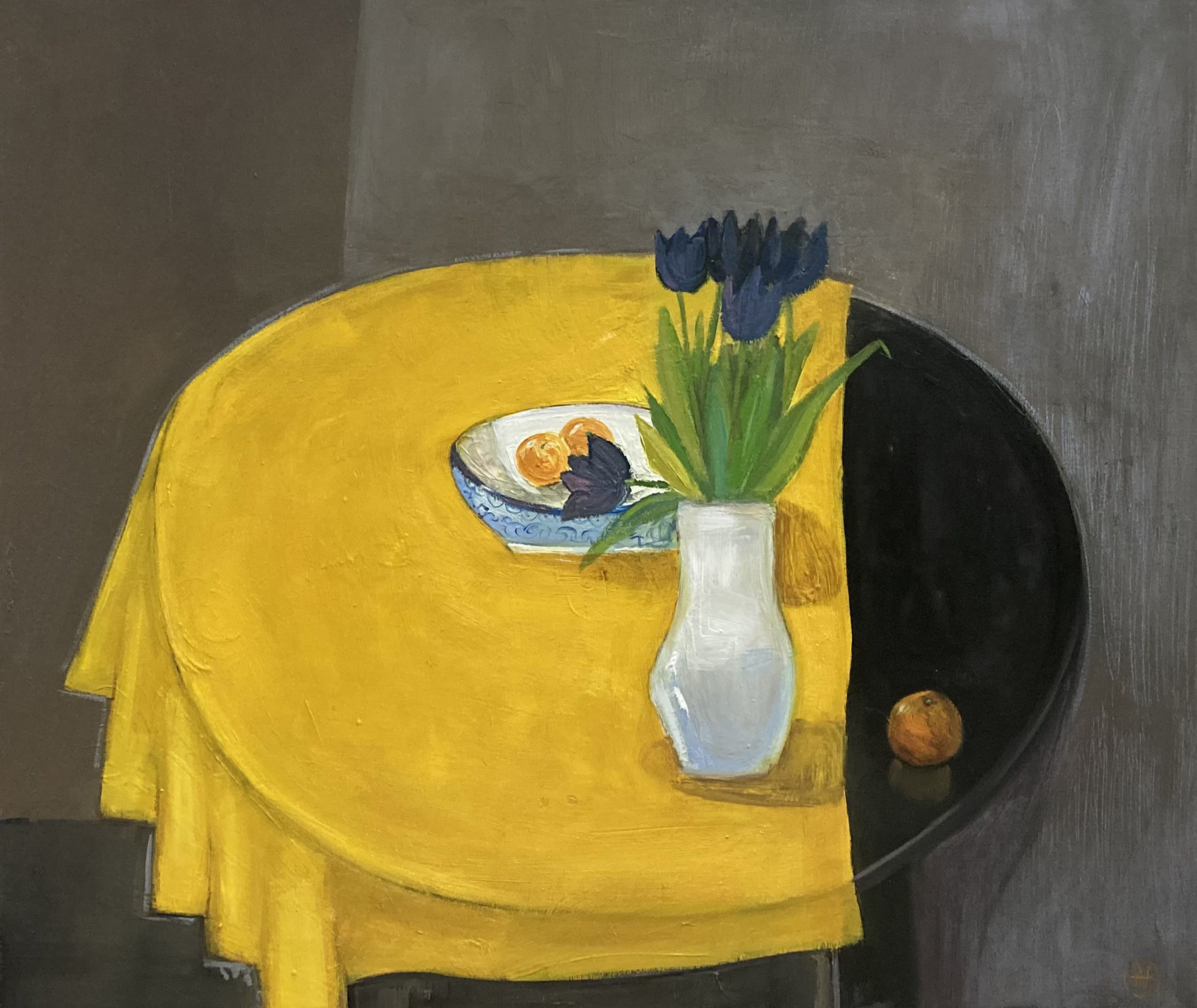 Arman Hayrapetyan, Tulips on a Yellow Table Arman Hayrapetyan, Tulips on a Yellow Table