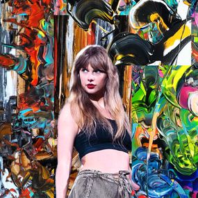 Print, Taylor Swift with Birds in the Jungle, Bruno Cantais