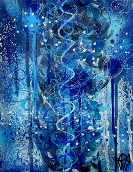 Painting, Blue Nature #1, Priscilla Vettese