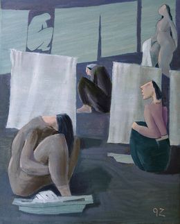 Painting, Laundry Time, Gegham Hunanyan