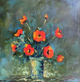 Peinture, Vase of Wild poppies, Arto Mkrtchyan