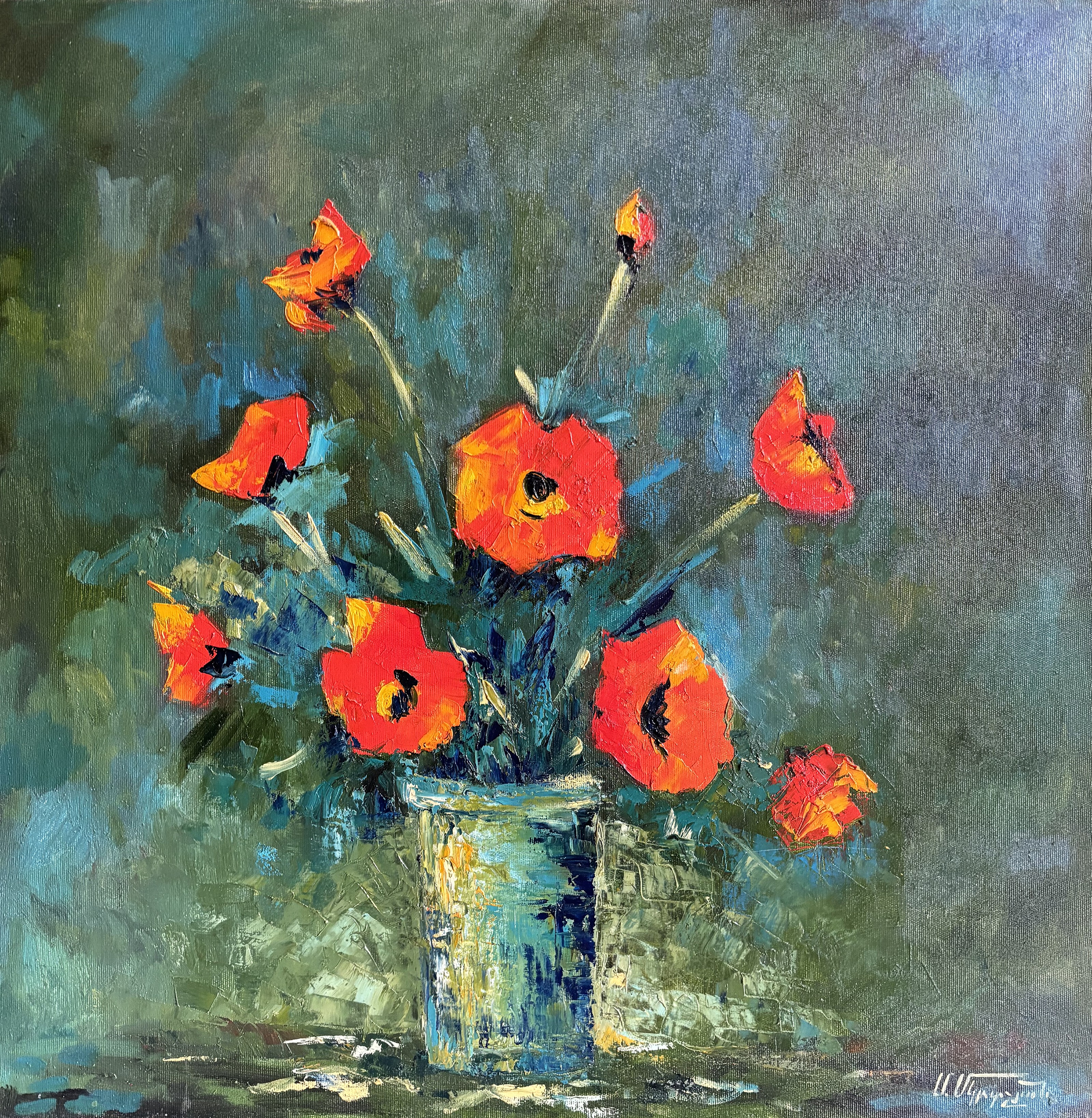 Arto Mkrtchyan, Vase of Wild poppies Arto Mkrtchyan, Vase of Wild poppies