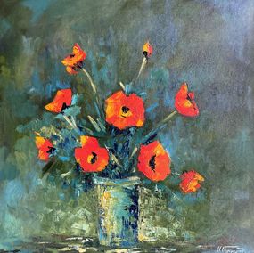 Gemälde, Vase of Wild poppies, Arto Mkrtchyan