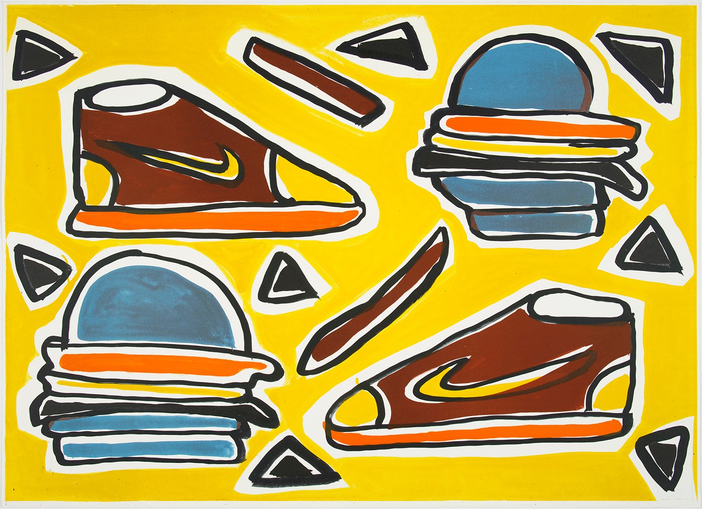 Katherine Bernhardt, Cheeseburger Deluxe - Unique Katherine Bernhardt, Cheeseburger Deluxe - Unique