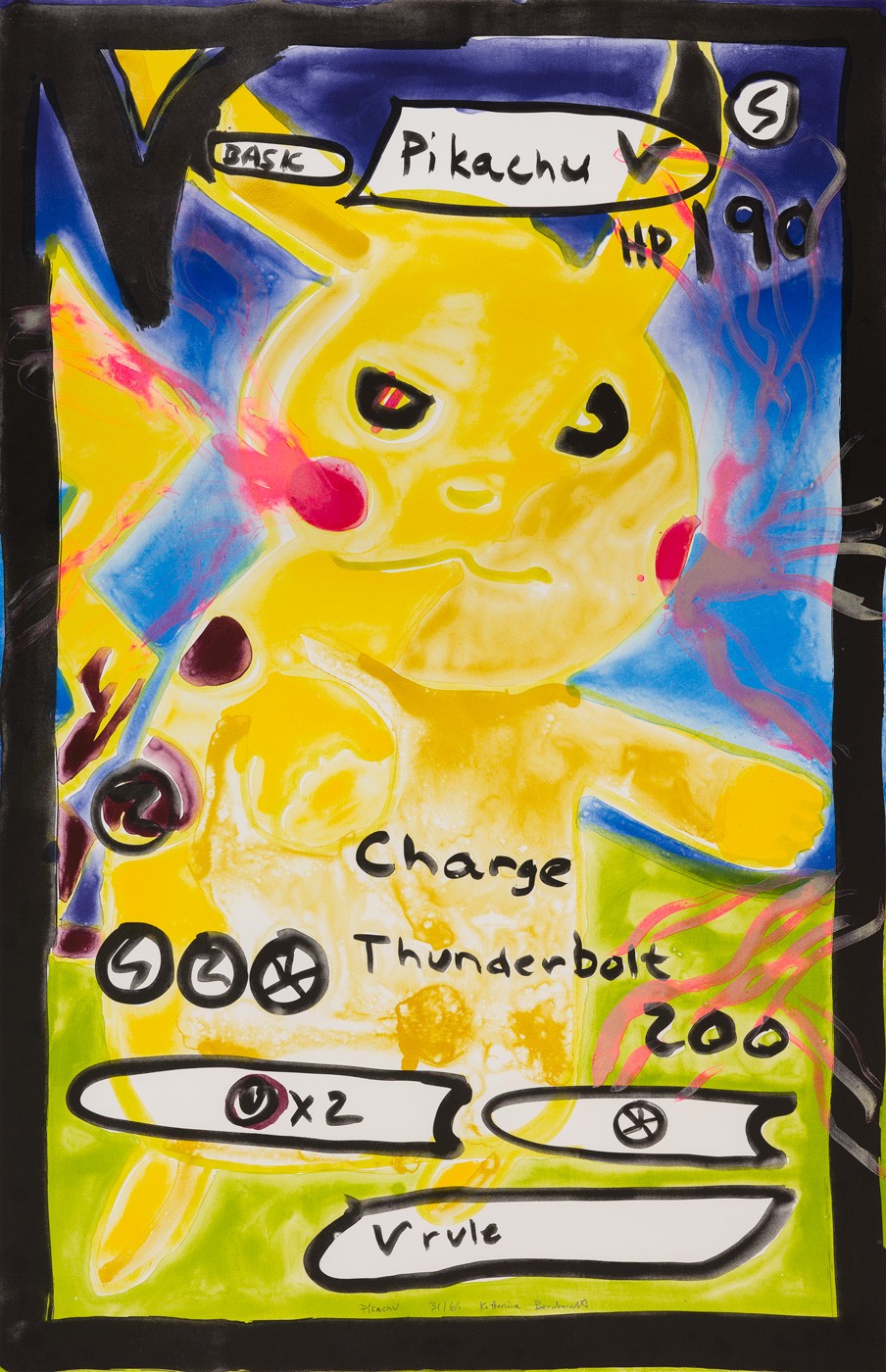 Katherine Bernhardt, Pikachu from Pokemon Series Katherine Bernhardt, Pikachu from Pokemon Series