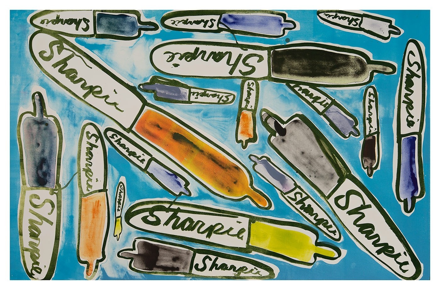Katherine Bernhardt, Sharpies (Blue, Black) Katherine Bernhardt, Sharpies (Blue, Black)