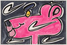 Print, Nike Panther (Pink Panther), Katherine Bernhardt