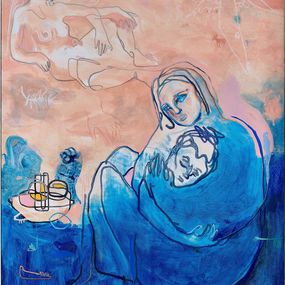 Painting, The Embrace, Simon Buret
