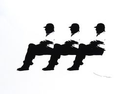 Dibujo, Three men on a Bench, Tehos