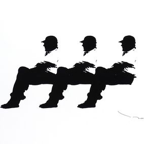 Dibujo, Three men on a Bench, Tehos