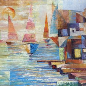 Gemälde, Sunset Sails, Arto Mkrtchyan