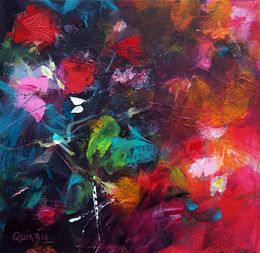 Painting, Rouge du soir, Marianne Quinzin