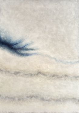Gemälde, Blanc infiltré de bleus, Olivier Hache