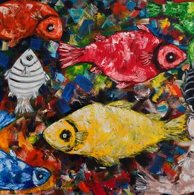 Painting, Fish party, ViBond