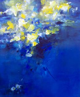 Peinture, Fleurs sur l'eau, Marianne Quinzin