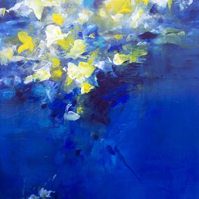 Painting, Fleurs sur l'eau, Marianne Quinzin