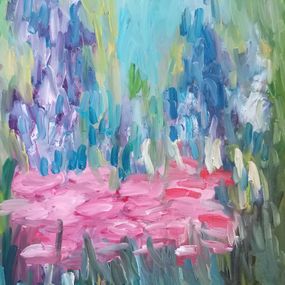 Painting, Iris bloom, Natalya Mougenot