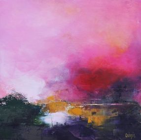 Peinture, Ciel rose, Marianne Quinzin