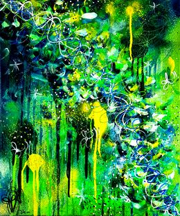 Painting, Green Nature 2, Priscilla Vettese