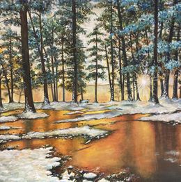 Gemälde, Snowscape Glow, Emily Mae
