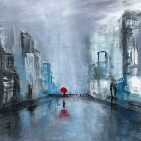 Peinture, Jour de pluie, Marie Line Robert