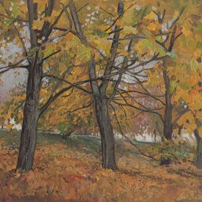 Pintura, Golden maples in Kolomenskoye, Simon Kozhin