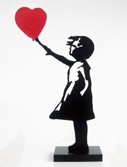 Sculpture, Girl red Banksy, PyB