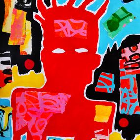 Painting, Tribute to Basquiat, Dr. Love