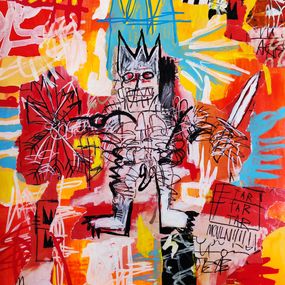 Painting, The warrior (a tribute to Basquiat), Dr. Love
