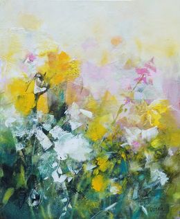 Gemälde, Toujours des fleurs, Marianne Quinzin
