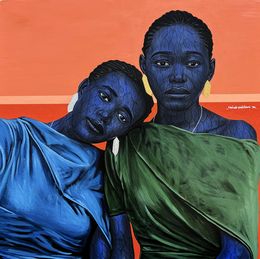 Painting, Shoulder to Lean On, Taiwo Odejinmi