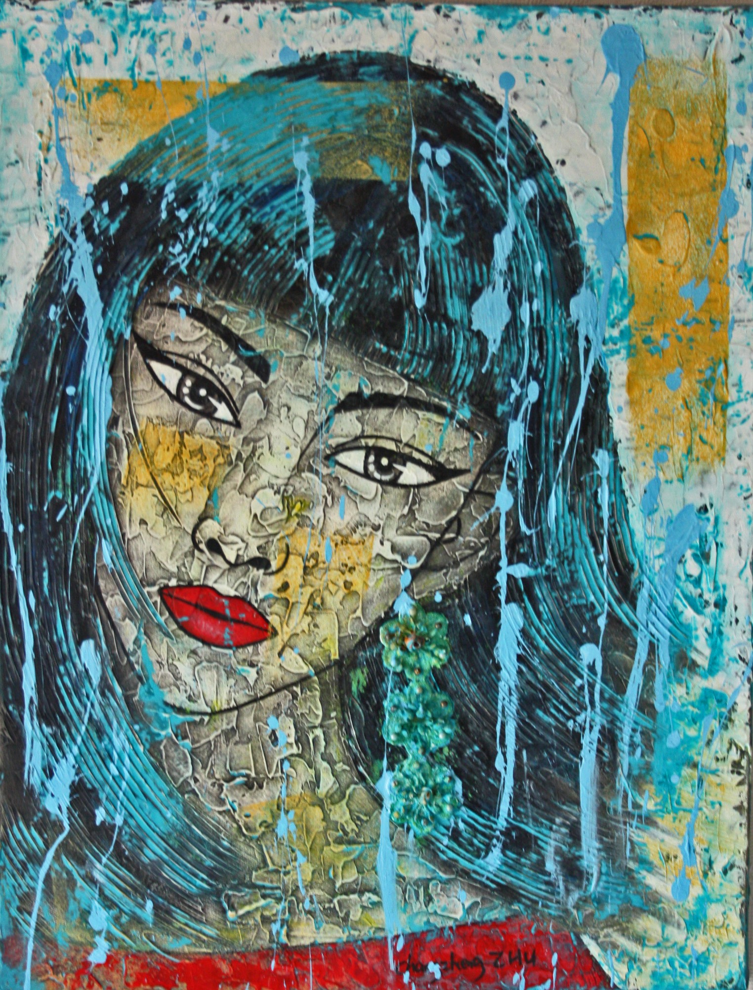 Changzheng Zhu, Jeune fille à la boucle Changzheng Zhu, Jeune fille à la boucle