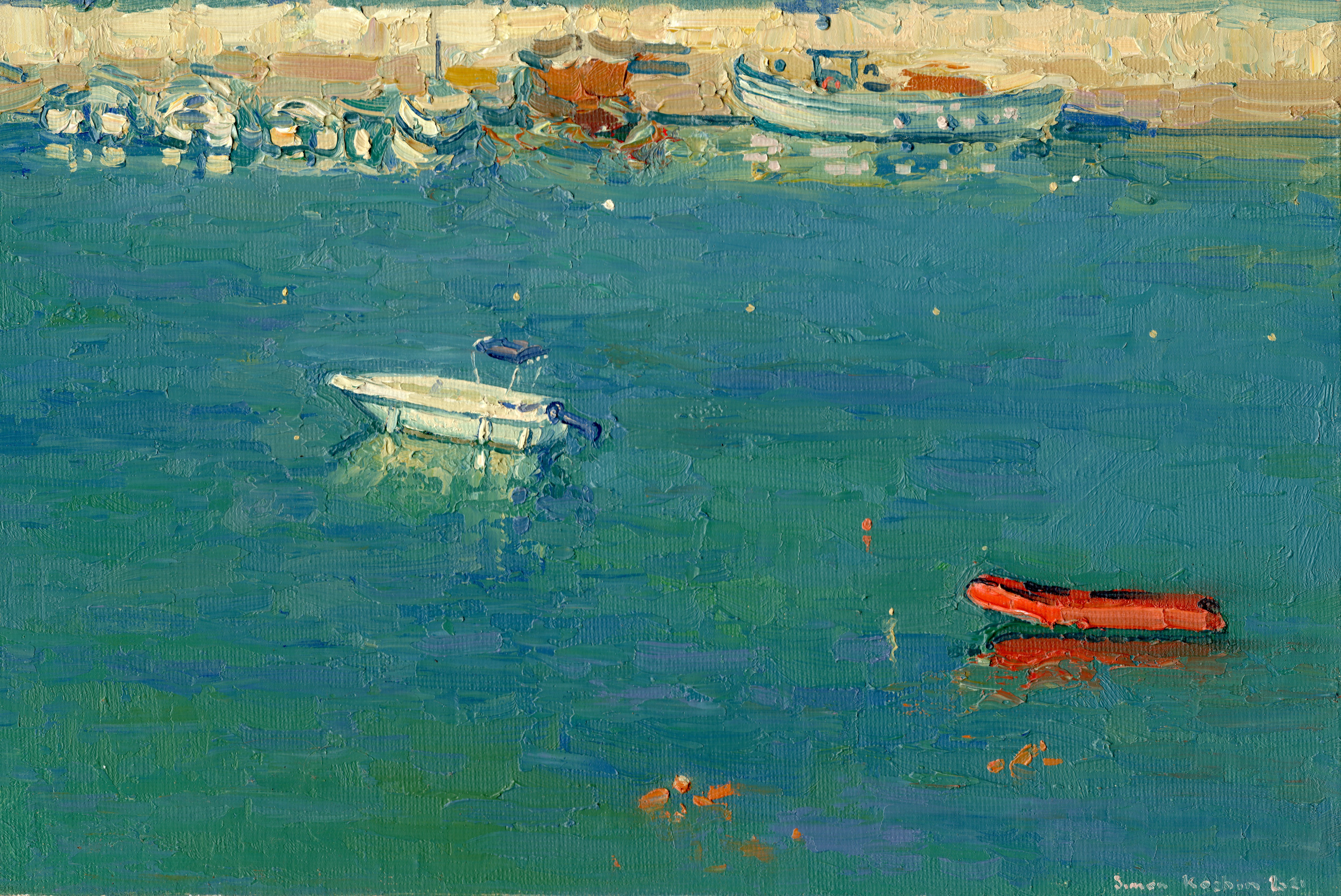 Simon Kozhin, Boats at sea. Bali. Crete. Greece Simon Kozhin, Boats at sea. Bali. Crete. Greece