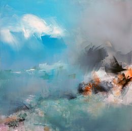 Painting, Living blue #3, Marianne Quinzin
