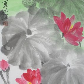 Gemälde, Summer Lotus Pond, Zhize Lv
