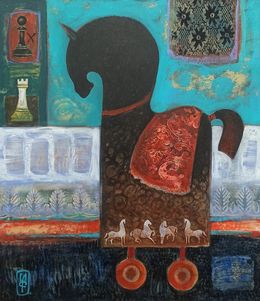 Gemälde, Nostalgic Horse Toys, Abgar Khachatryan