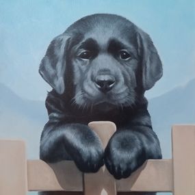 Painting, Black Doggy, Tamar Nazaryan