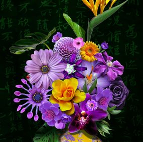 Print, Purple flowers, Stefan Filarski