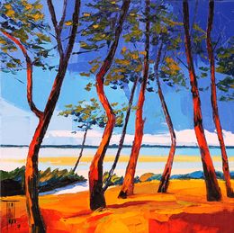 Peinture, Entre les pins, Pierrick Tual